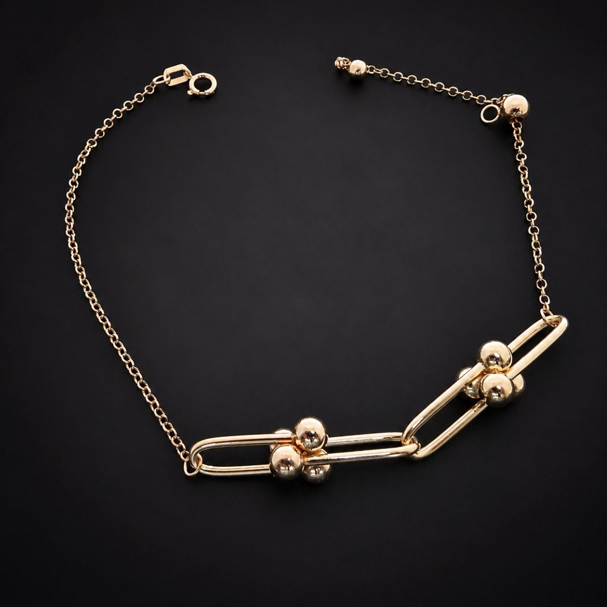 Pulseira Estilo Tiffany de Ouro Amarelo - Imagem 2