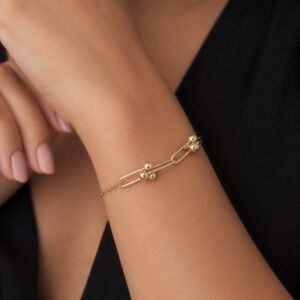 Pulseira Estilo Tiffany de Ouro Amarelo