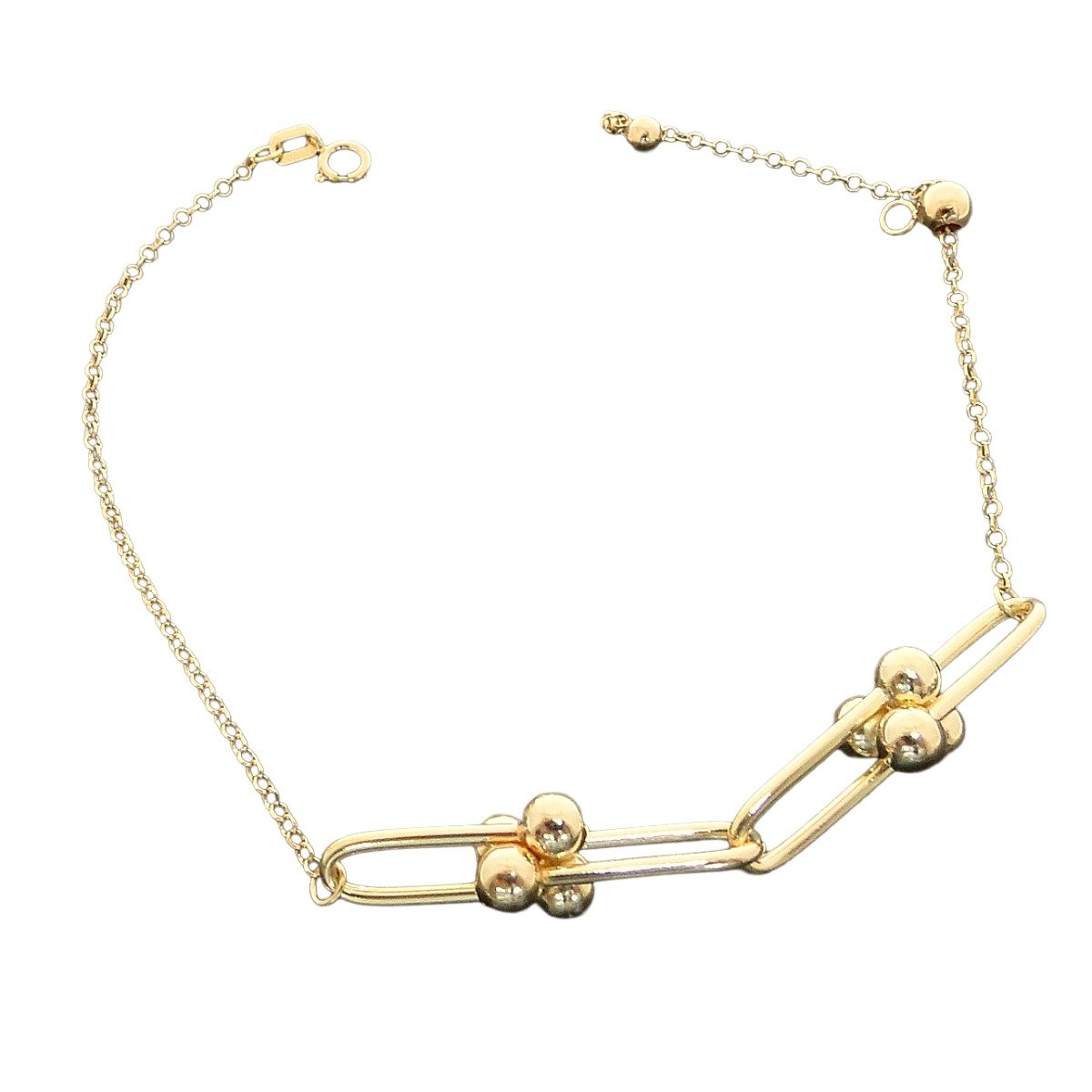 Pulseira Estilo Tiffany de Ouro Amarelo - Imagem 3