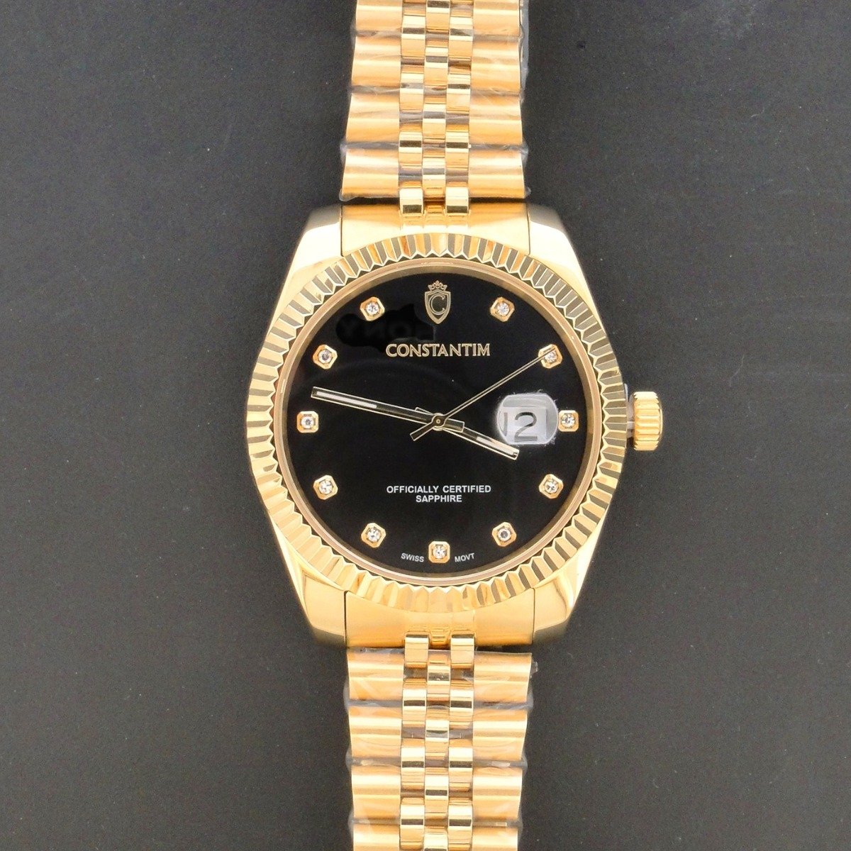 Relógio Constantim Diamond Sapphire ZW20216U Gold Black - Imagem 2