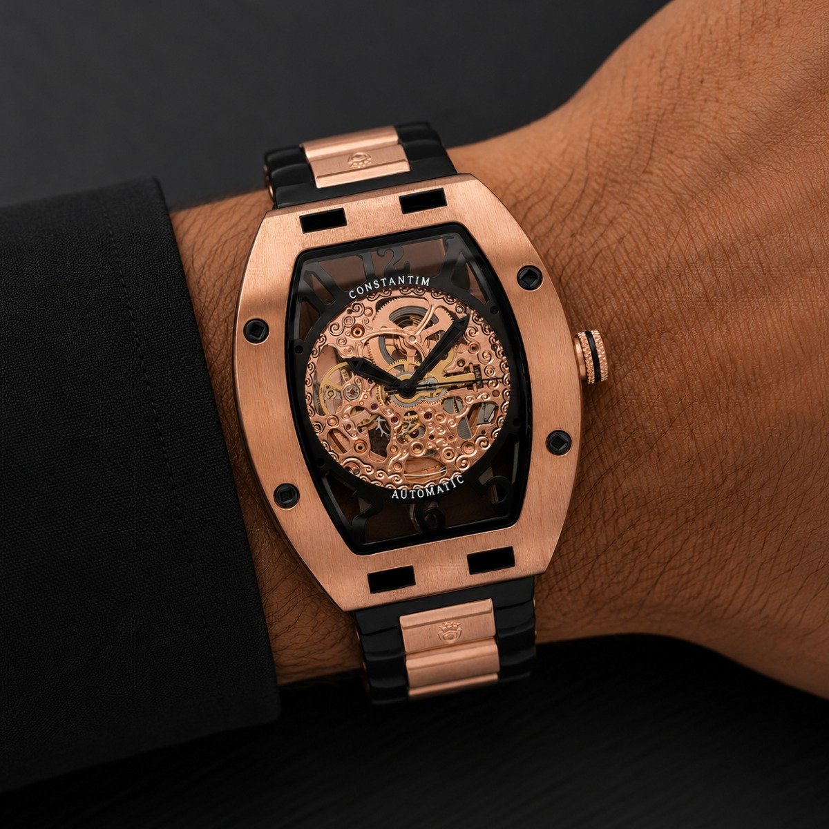 Relógio Masculino Constantim Full Skeleton REF ZW30303P Special Edition Automatic Rose