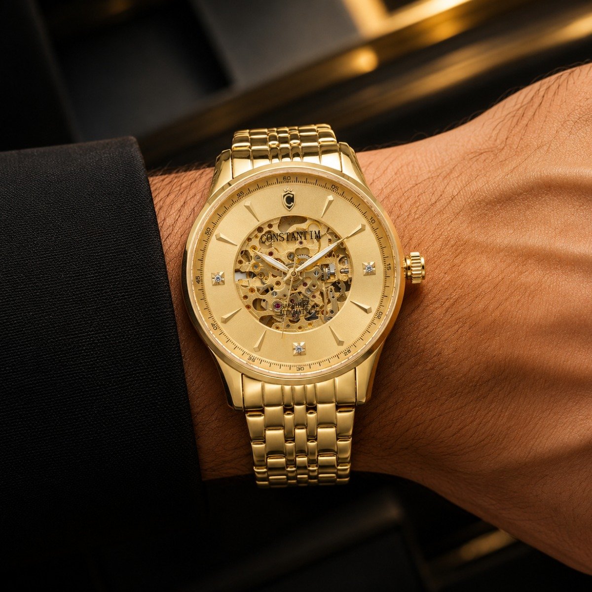 Relógio Constantim Gents Gold Automatic