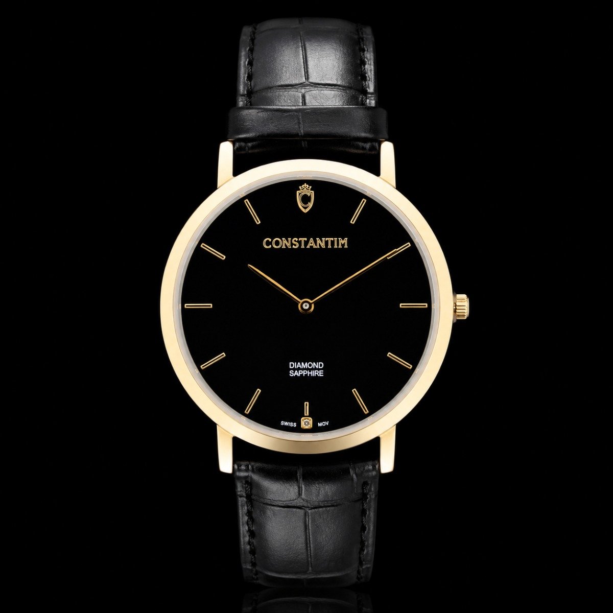 Relógio Constantim Slim Gold Diamond - Imagem 3